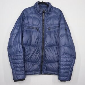 Michael Kors Puffer Jacket Mens Size 2XB Midnight Blue Down Water Fowl Feathers